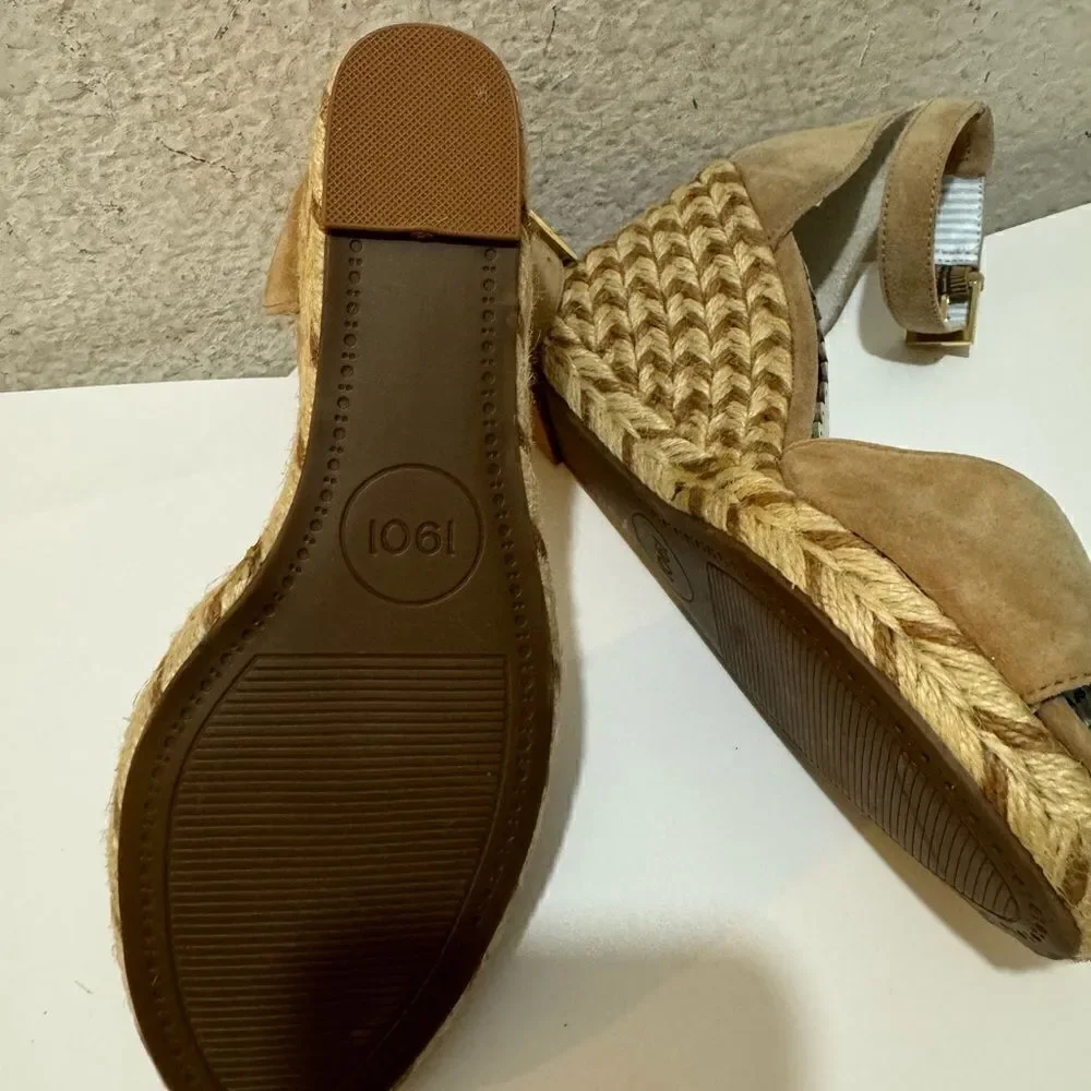 1901 Espadrilles Ankle Strap Sandals, Size 6.5M New